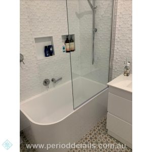 Bathroom clad in Pressed Tin Panels Original Pattern